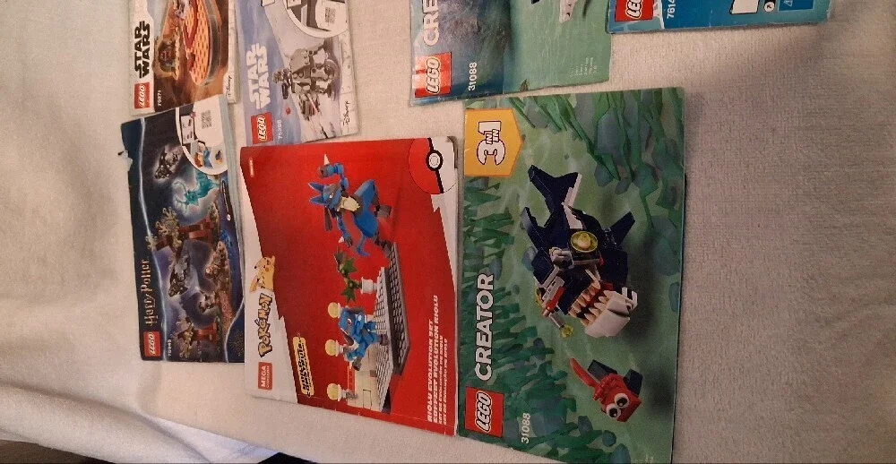 LEGO Instruction Manual Lot - Blue, White, Red Covers